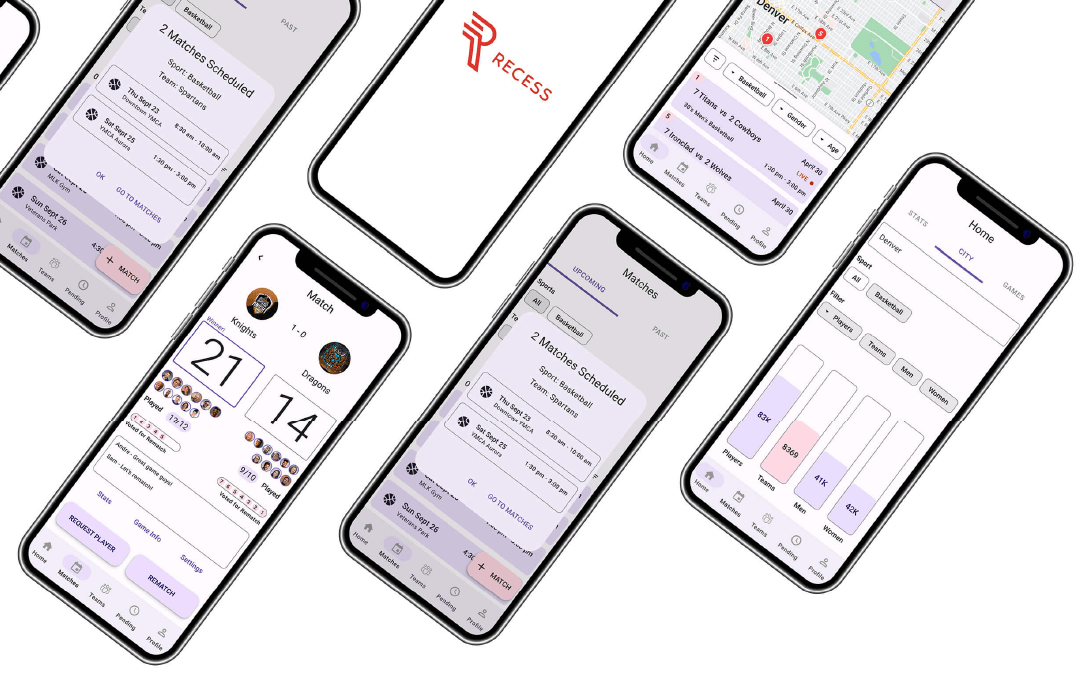 Logo and Web Design for Recess Sports App